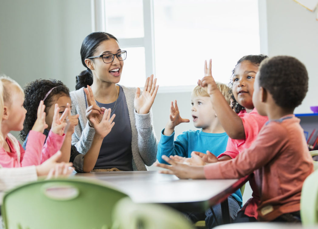 teacher, kids, table, hands, school, counting